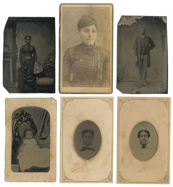  [CIVIL WAR]. [BLACK AMERICANA]. Group of Six African Americ...