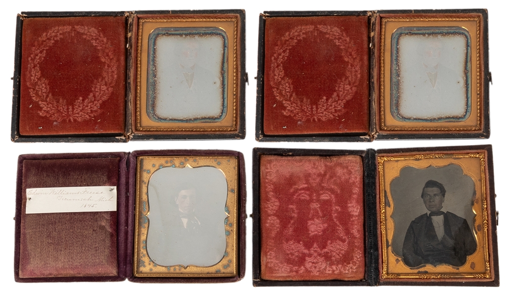  [CIVIL WAR]. Four Victorian / Civil War Era Daguerreotype P...