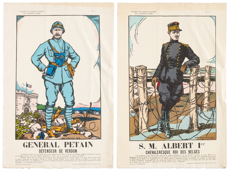  [WORLD WAR I]. LEPRINCE, Jean (French, 19th century). Two F...