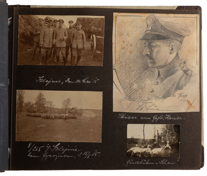  [WORLD WAR I]. Two German Photo Albums. 1914-16. Albumen pr...