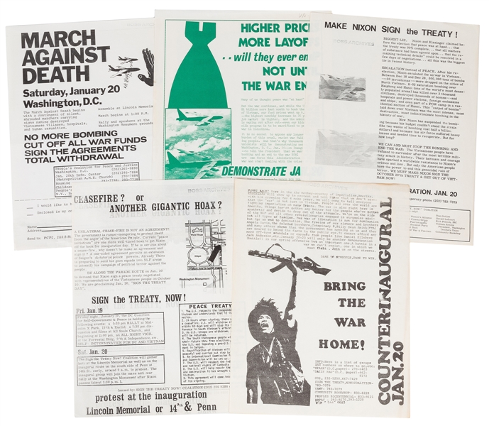  [PROTEST EPHEMERA]. [VIETNAM WAR]. Five Flyers Promoting th...