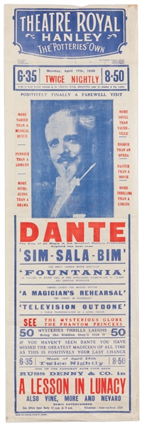  DANTE (Harry Jansen, 1883 – 1955). Dante. Sim-Sala-Bim. [Ha...