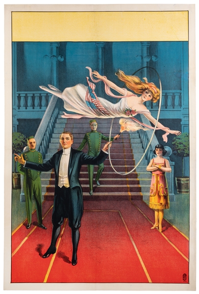  [LEVITATION] Stock Poster of a Magician’s Levitation Illusi...