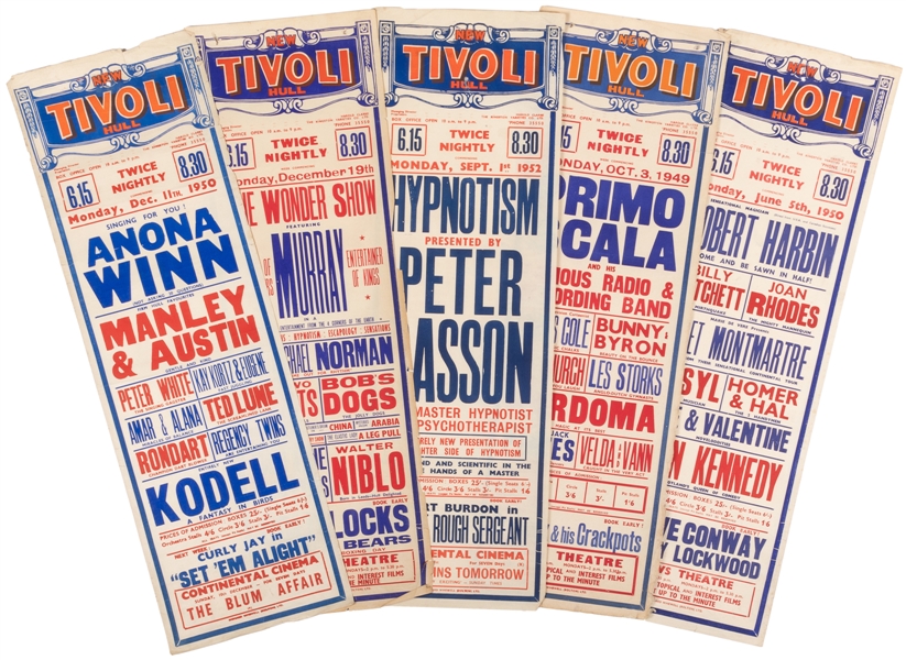  [PLAYBILLS] Group of 30 Tivoli Theater Variety Show Playbil...