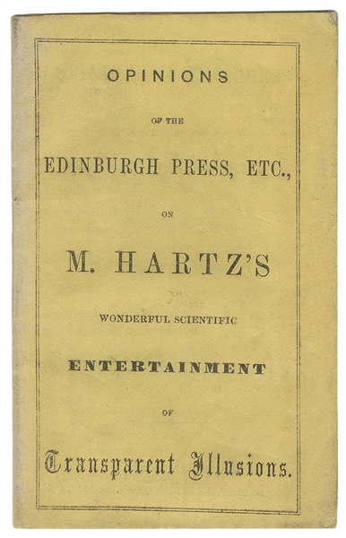  [HARTZ, Joseph Michael (1836 – 1903)]. Opinions of the Edin...