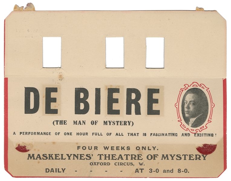  [MASKELYNE] DE BIERE, Arnold (1878 – 1934). A Game of Ease....