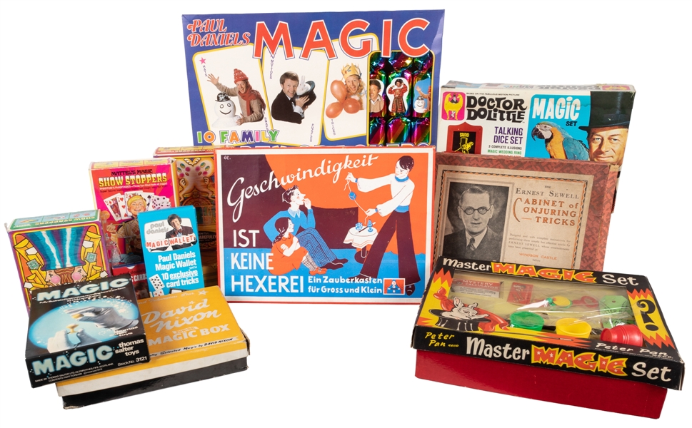  [MAGIC SETS] Group of 14 Vintage Magic Sets. American, Brit...