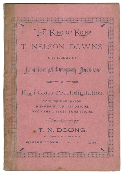  DOWNS, Thomas Nelson (1867 – 1938). T. N. Downs’ Catalogue ...