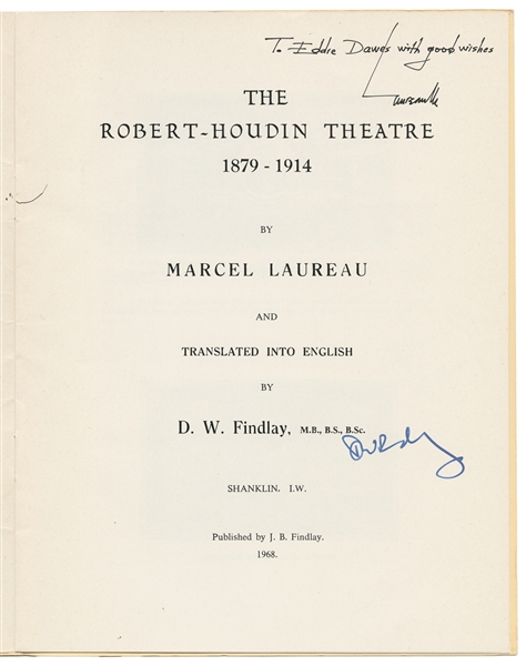  LAUREAU, M. (1911 – 2004). The Robert-Houdin Theatre. 1879 ...