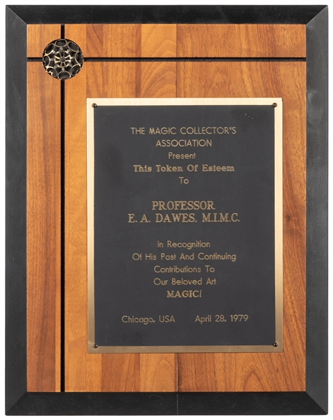  [AWARD] Magic Collector’s Association Award. Chicago, April...