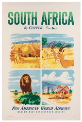  South Africa by Clipper / Pan American World Airways. 1951....