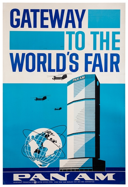  Gateway to the World’s Fair / Pan Am. 1961. Poster depictin...