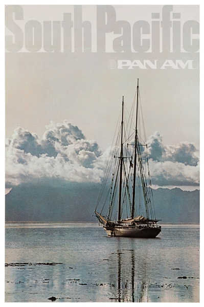  South Pacific / Pan Am. 1960s. Photo-offset airline poster ...