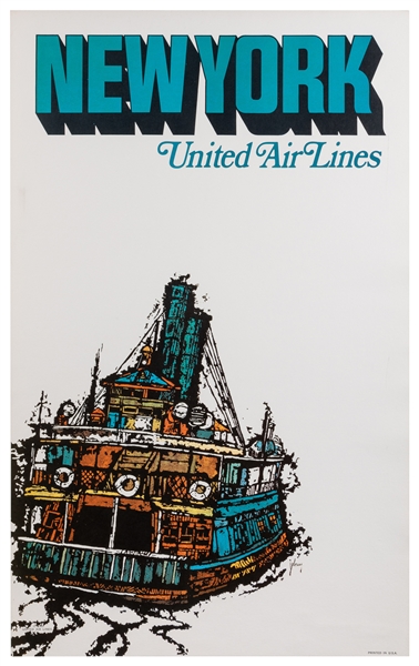  JEBARY, James. New York. United Air Lines. 1967. Offset lit...