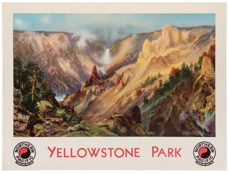  MORAN, Thomas (1837–1926). Yellowstone Park / Northern Paci...