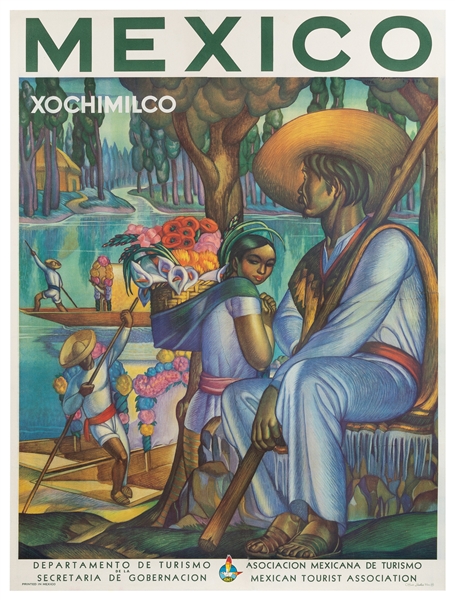  Mexico / Xochimilco. Circa 1950s. Mexico: Offset Galas. Mex...