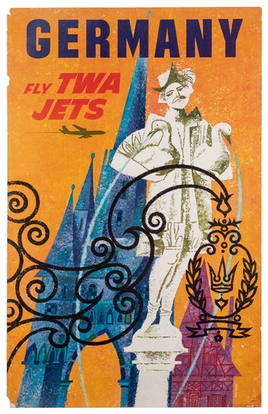  KLEIN, David (1918–2005). Germany / Fly TWA Jets. 1960s. 39...