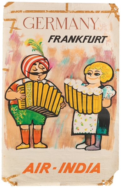  COWASJI, J.B. Germany Frankfurt / Air India. Circa 1960s. M...