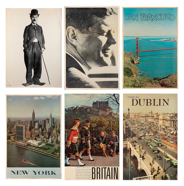  Group of 14 miscellaneous travel and other posters. 1950s-6...