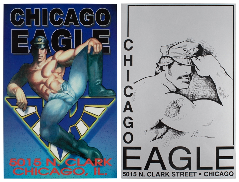  ETIENNE (Dom Orejudos, 1933–1991). Two Chicago Eagle Poster...