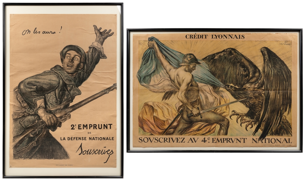  FAIVRE, Abel (1867–1945). Two Emprunt National Posters. 191...