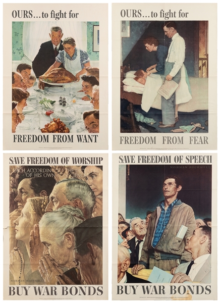  ROCKWELL, Norman (1894-1978). [The Four Freedoms]. Group of...