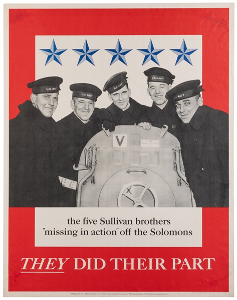  The Five Sullivan Brothers Missing in Action. 1943. Office ...