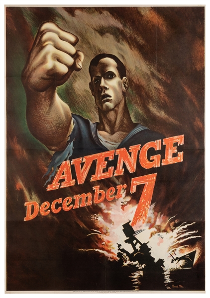  PERLIN, Bernard (1918 – 2014). Avenge December 7. 1942. U.S...