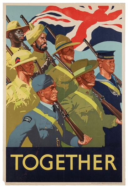  Together. London: Lowe & Brydone, 1940s. Lithograph war pro...