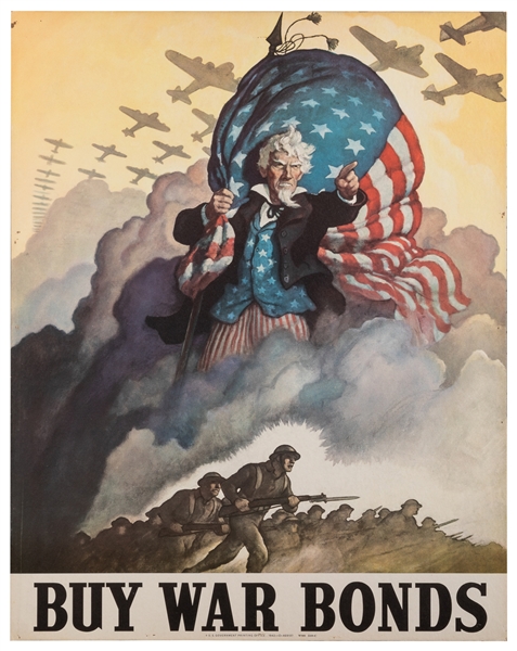  WYETH, N. C. (1882-1945). Buy War Bonds. 1942. U.S. Governm...