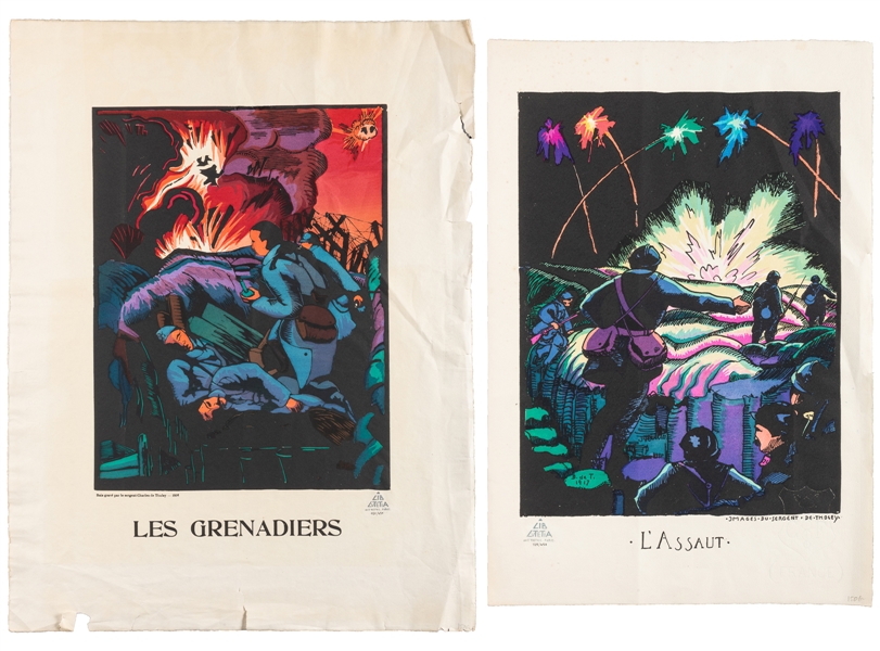  [WORLD WAR I]. Two French War Posters. 1916, 1917. Two lith...