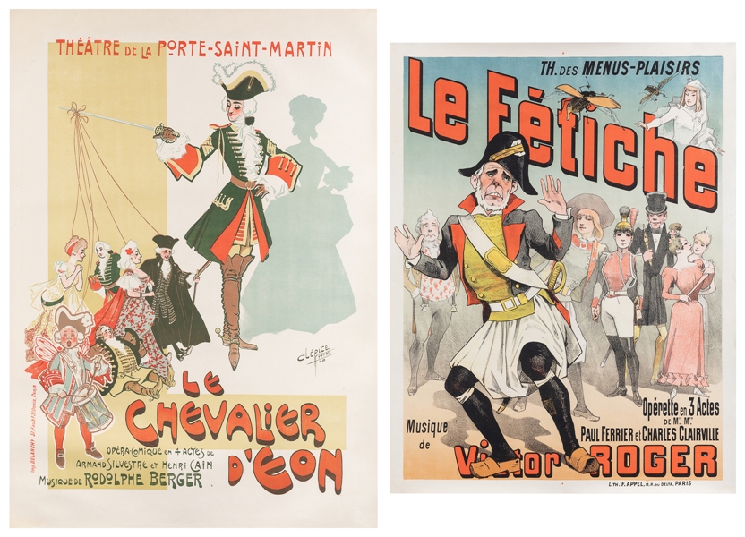  [THEATRE]. Two French Opera / Theater Posters. Two color st...