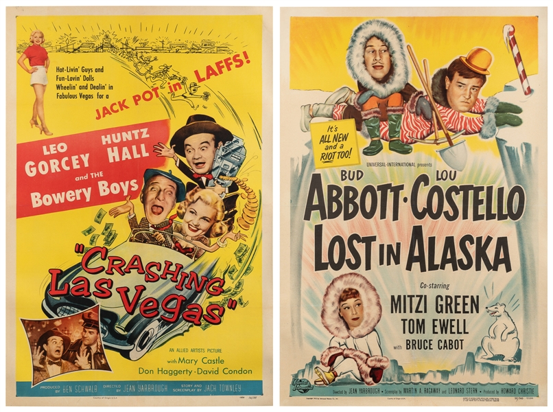  Two Abbot & Costello Posters. Lost in Alaska / Crashing Las...