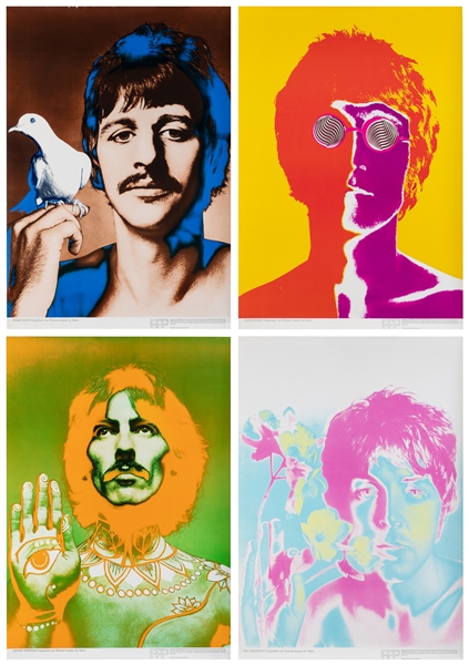  AVEDON, Richard (1923 – 2004). The Beatles. Set of 4 poster...