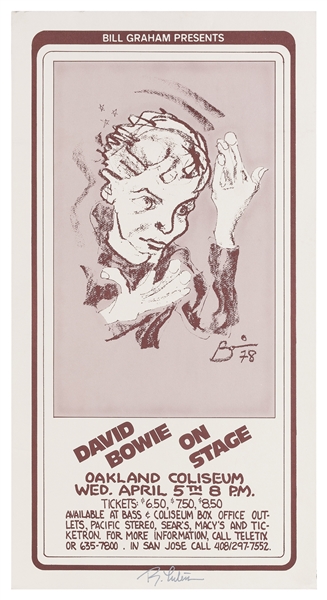  TUTEN, Randy (b. 1946). Bill Graham Presents David Bowie / ...