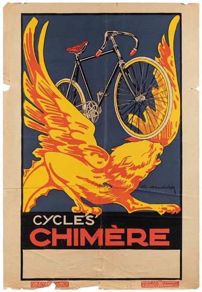  DUVIVIER, Christian. Cycles Chimere. Color lithograph depic...