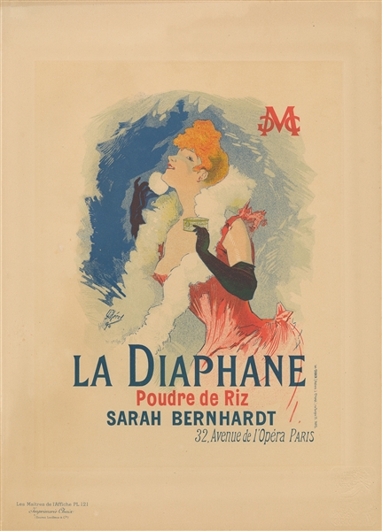  CHERET, Jules (1836-1932). La Diaphane, Sarah Bernhardt. Ma...