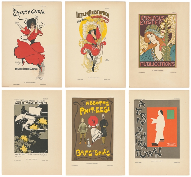  Boudet, G. Les Affiches Etrangers. Group of 6 lithographs. ...