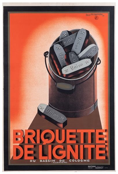  FIX-MASSEAU, Pierre (1905–1994). Briquette De Lignite. 1930...