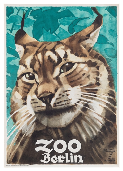  HOHLWEIN, Ludwig (1874–1949). Zoo Berlin. Circa 1935. Münch...