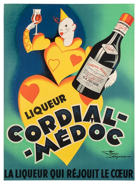  LE MONNIER, Henry (1893–1978). Liqueur Cordial-Medoc. Paris...