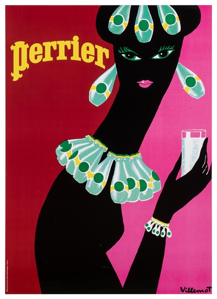  VILLEMOT, Bernard (1911–1989). Perrier. Circa 1970s. Color ...