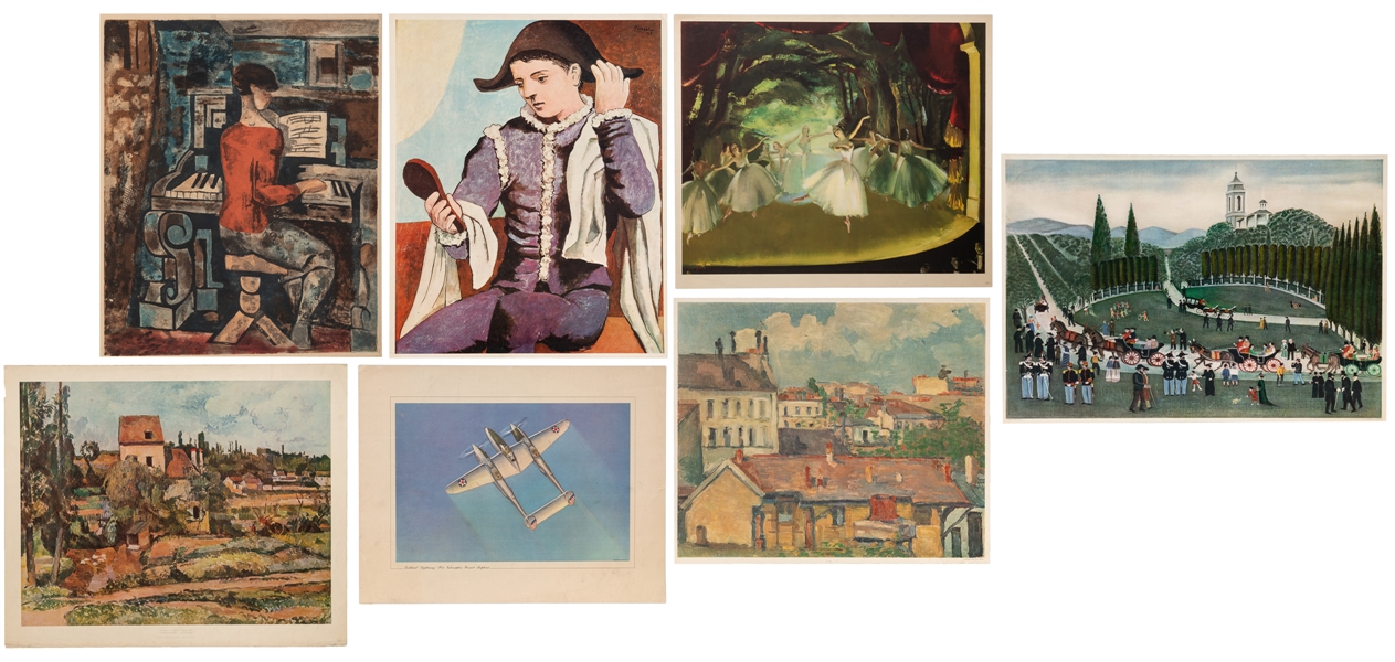  Group of 21 Twentieth Century Art Prints / Cityscapes & Por...