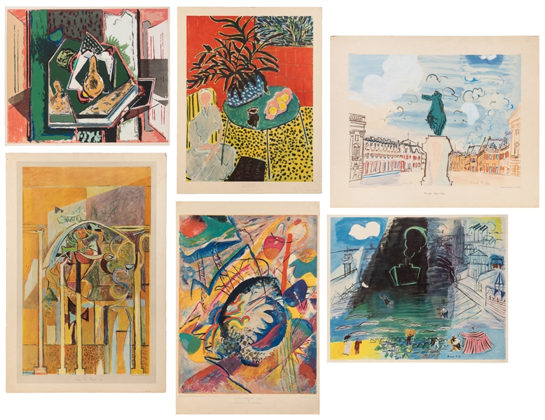  Six Modern Art Prints by Dufy, Matisse, Kandinsky, and othe...