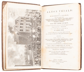  [ABOLITIONISM]. LINCOLN, William S. Alton Trials: of Winthr...