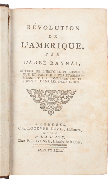  [AMERICANA]. Sammelband of Three First Editions in French A...