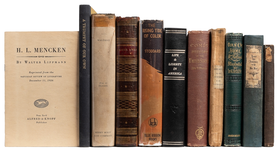  [AMERICANA]. Group of 12 Books Regarding 19th and 20th Cent...