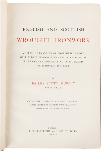  [ARCHITECTURE]. MURPHY, Bailey Scott (1876-1914). English a...