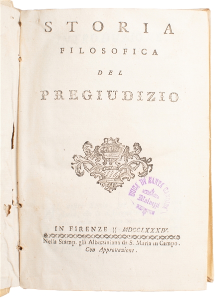  BONIFACIO DA LURI (Antonio Giuseppe Bernardi). Storia Filos...