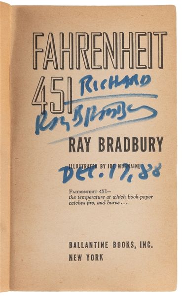  BRADBURY, Ray (1920-2012). Fahrenheit 451. Illustrated by J...